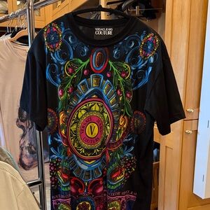 Versace Jeans Collection Black with Vibrant Design Tee